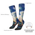 thumbnail image 5 of Bingfone Compression Socks for Women and Men Long Socks for Running Athletic Cycling Nurse-Vintage Starry Sky Puppy, 5 of 8