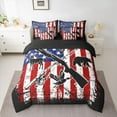 thumbnail image 2 of jejeloiu American Flag 7 Pieces Bedding Comforter Set,Rustic Mallard Duck Full Bedding Set,Fishing And Hunting Fitted Sheet Flat Sheet For Adults,Super Cozy Room Decor Reversible, 2 of 8