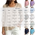 thumbnail image 3 of Neewe Women's Casual 3/4 Sleeve T-Shirts Plain Round Neck Tunic Tops Basic Tees Blouses Loose Fit Pullover, 3 of 8