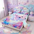 thumbnail image 2 of Manfei Ocean Axolotl Queen Sheets,Colorful Amphibian Queen Sheet Sets,4pcs,1 Flat Sheet,1 Fitted Sheet and 2 Pillowcases, 2 of 6