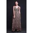thumbnail image 3 of Bimba Robe Longue Maxi d'Été à Imprimé Floral pour Femme, Col en V, Tenue de Villégiature pour les Vacances - X-Grand, 3 of 4