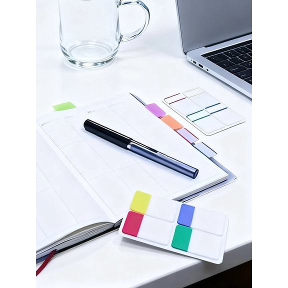 480 Pcs Sticky Index Tabs, Writable File Tabs Flags for Books, Papers, Documents, Self Adhesive Colored Page Markers for File Indexing, Marking, and Organizing