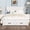 White, variant on Mintazer Queen Size Bed Frame with LED Light & Charging Station, Modern Platform Bed with 2 Storage Drawers & Tall-Panel Headboard, White
