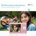 thumbnail image 4 of ROLKFUK Digital Camera HD 1080p 64mp-Video Recorder,Camcorder,Kids Camera 6-12,Portable Pocket Mini,Tripod Mount,SD Card-for Gifts,on Save, 4 of 6