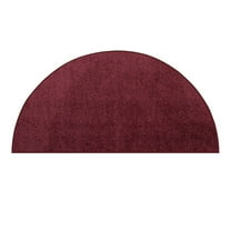Furnishmyplace Modern Plush Solid Color Rug - Pet Friendly, Made in USA, Cranberry Area Rugs 27" x 54" Half Round