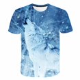 thumbnail image 1 of Animal Lobo camiseta para niños estampado niños Harajuku 3D camiseta verano niños manga corta niñas camiseta dibujos animados bebé T-Shirts14T Gao Jinjia LED, 1 of 2