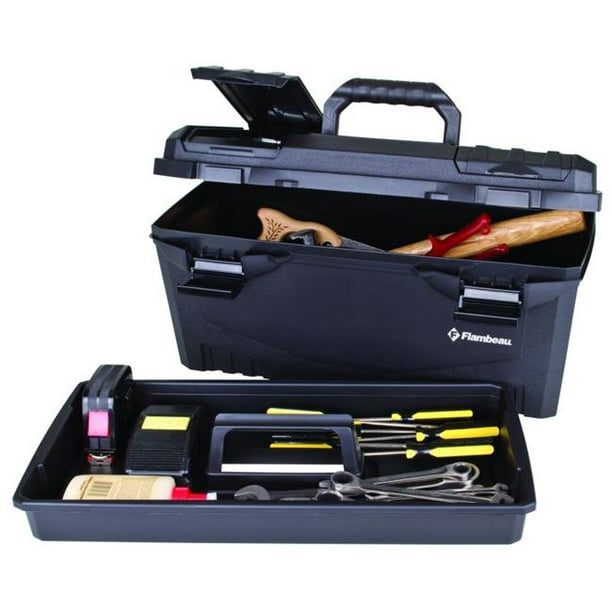 Flambeau 6520FH 20 in. Brute Tool Box with A Lift Out Tray, Black 