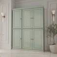thumbnail image 3 of Palace Imports 100% Solid Wood Kitchen Pantry Storage Cabinet with Doors, Adjustable Shelves and 2-Drawers, Sage, 3 of 5