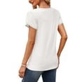 thumbnail image 4 of Bellella T-Shirt pour Femmes Col Rond Tops d'Été Manches Courtes Pull Tunique Décontractée Blouse Tee Blanc m, 4 of 5