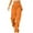 Orange #815, variant on Bovemsi Cargo Pants Women Daily Elastic Waist Pockets Straight Solid Color Casual Loose Long Trousers Work Pants