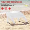 thumbnail image 4 of CostaElm Adirondack Outdoor Ottoman, All Weather HDPE Plastic Adirondack Ottoman, Patio Slat Footrest Foldable Foot Stool, White, 4 of 9