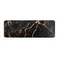 thumbnail image 3 of OREZI Hallway Runner Rug 2' X 6' Luxury Black Gold Marble Area Rug Non-Slip Entryway Carpet Soft Washable Door Mat Kitchen Bedroom Living Room, 3 of 7