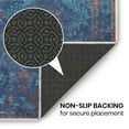 thumbnail image 5 of GLN Rugs Atlantis - Contemporary, Machine Washable Area Rug 2'x3' Abstract Dark Blue Home Carpet, 5 of 10
