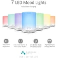thumbnail image 2 of 300ML Essential Oil Diffuser, Quiet 5-in-1 Premium Humidifier, Home Fragrance Aroma Diffuser with 7 LED Color Changing Light and Auto-Off Switch -White, 2 of 4