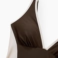 thumbnail image 5 of Womens Tummy Control One Piece Swimsuit Sexy Crisscross Back Bathing Suit (Brown, XL), 5 of 6