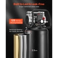 thumbnail image 5 of KFFKFF 14-Gallon Portable Air Compressor, 2HP Motor, 4.3 SCFM at 90PSI, Max 125PSI, Oil-Free Design with Wheels for Auto Repairs, Tire Inflation, Painting, and Woodworking, 120V, 5 of 9