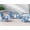 Baby Blue, variant on Folding Adirondack Chair, Heavy Duty HDPE Plastic Fire Pit Patio Chair, White