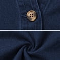 thumbnail image 6 of Admvng Men's Denim Cardigan Jacket Long Sleeve Open Front Casual Jean Outerwear Lightweight Layering Shacket, 6 of 8