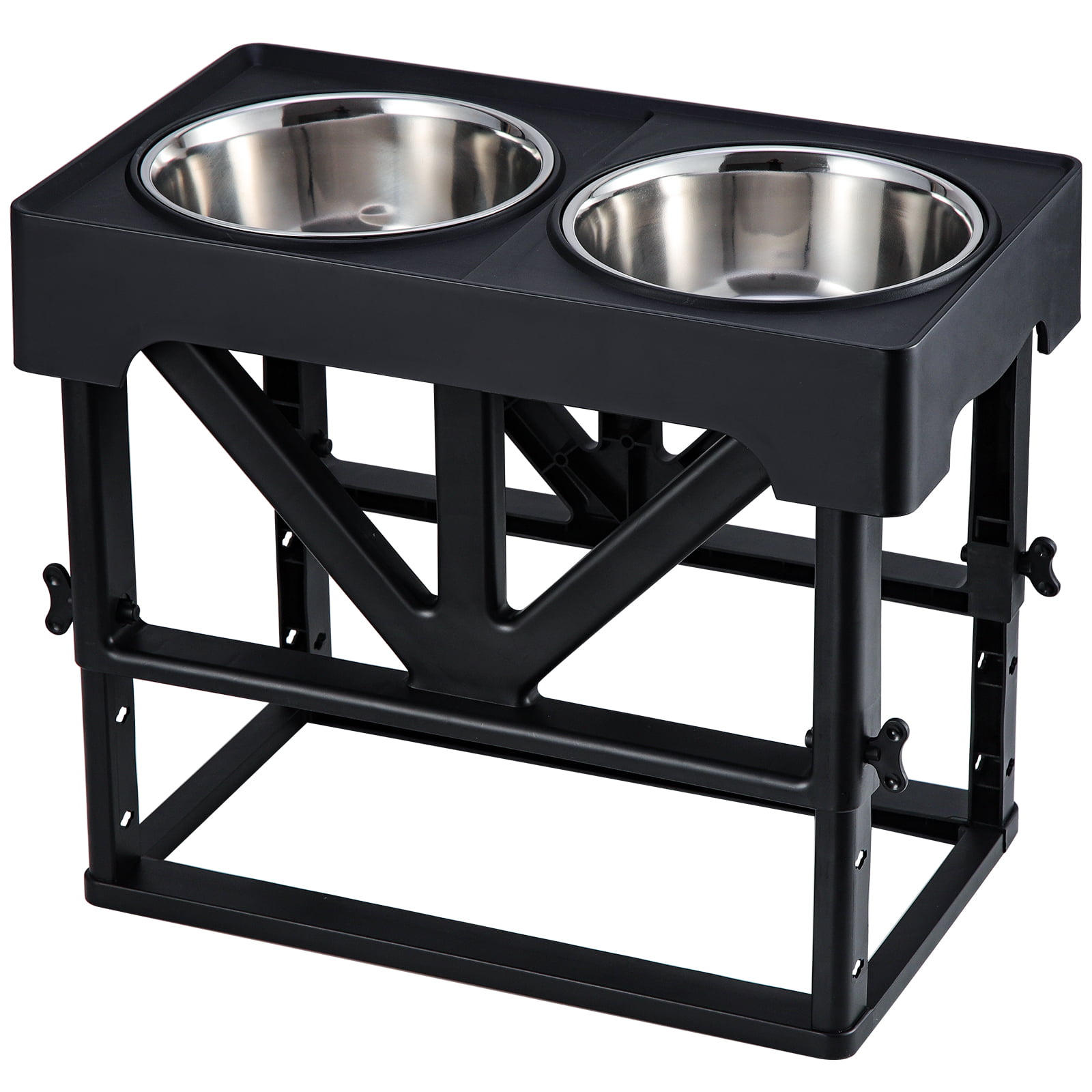 10 Elevated Raised Dog Feeder Stainless Steel Double Bowl Food Water Pet  Dish, 1 Unit - Kroger
