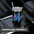 thumbnail image 5 of Butterfly Tumbler With Lid, Straw and Handle - 40oz Stainless Steel Travel Coffee Mug Water Bottle - Gift Cup for Women and Girls, 5 of 6