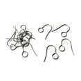 thumbnail image 2 of E847 - 50 pcs 304 Stainless Steel Earring Hooks with Loop Hole - 19mm x 14mm - Large Loop: 6mm - Gunmetal, 2 of 2