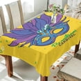 thumbnail image 4 of Coolnut Mardi Gras Tablecloth, Waterproof Washable Polyester Square Table Cover, Durable Tablecloth for Kitchen Dining Table Party Decor, 60"X 90", 4 of 7