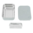 thumbnail image 1 of 850ml Stainless Steel Lunch Box, Leakproof Bento Box with Removable Divider for School, Office, Picnic, Mist Blue, 1 of 4