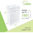 thumbnail image 7 of Clean Cubes 30-Gallon Pop-Up Trash Bins, 3-Pack, White – Disposable, Collapsible, with Fitted Trash Bags, 7 of 7