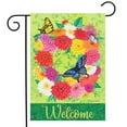 thumbnail image 2 of Briarwood Lane Zinnia Wreath Spring Garden Flag, 2 of 4