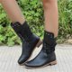 thumbnail image 1 of Botas de tacón alto para mujer, informales, con cordones, cremallera, Color sólido Wmkox8yii hfjk921, 1 of 5