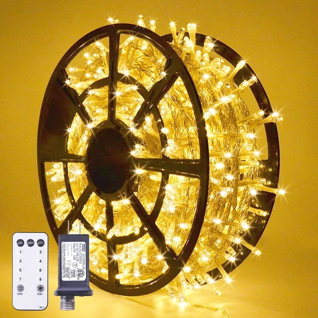 Luces navideñas JMEXSUSS 168 pies 600 LED Impermeables 8 modos