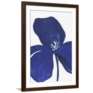 Art.com Indigo Petal II Art Print by PI Studio, Brown Frame Wall Art, 32" x 44"