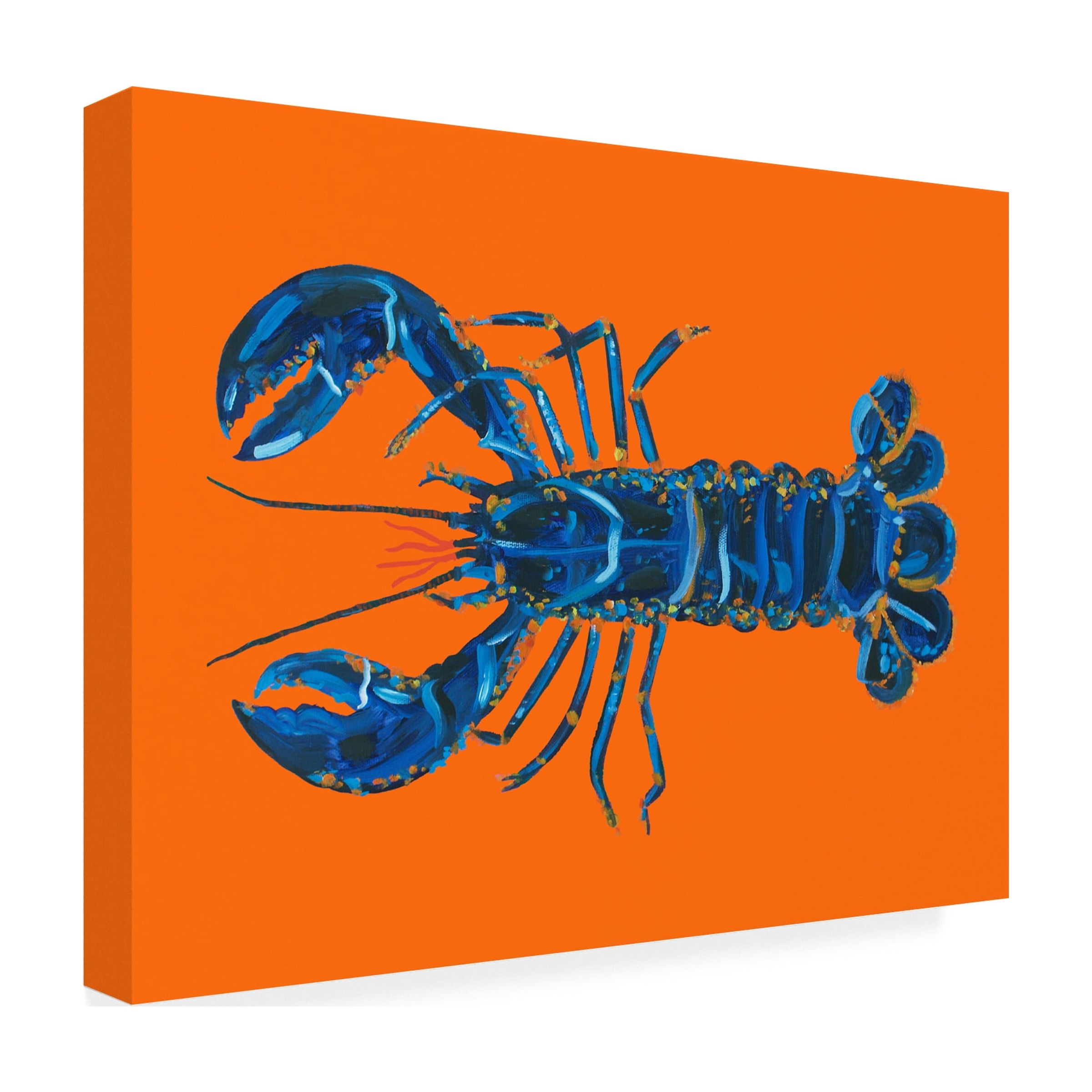 Alice Straker 'Lobster On Orange' Canvas Art