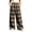 Yellow, variant on Idoravan Womens Plaid Pants Wide Leg Women's Elastic Waist Straight Casual Wide Leg Pants Daily Wear Outfit Pants Womens Loose Pants Casual