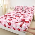 thumbnail image 3 of Homewish Kawaii Princess Bow Bed Sheets for Teens, Dreamy Cartoon Bowknot King Sheets, Pink Buffalo Plaid Sheet Set, Luxury Bedroom Decor, 4 Pieces, 3 of 7