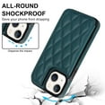 thumbnail image 5 of Feishell Back Wallet Case for iPhone 13, RFID Blocking Premium PU Leather Flip Cover with Card Slots Holder Magnetic Buttons TPU Bumper Shockproof Case for iPhone 13, Darkgreen, 5 of 7