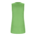 thumbnail image 5 of JGGSPWM Summer Tank Tops for Women Loose Fit Pleated Square Neck Sleeveless Tops Curved Hem Flowy Loose Fit Camisole Trendy Breathable Tees Green S, 5 of 6