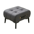 thumbnail image 3 of Reposapiés Taburete otomano Asiento creativo Silla Muebles Reposapiés de gamuza Reposapiés para entrada Sala de estar Puerta de la guardería gris oscuro, 3 of 8