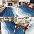 thumbnail image 5 of Navy Blue Ombre Area Rug 6x9 FT, Non Slip Living Room Throw Carpet, Modern Moire Gradient Watercolor Washable Soft Large Floor Carpet Non-Shedding Rug for Bedroom Dining Room Play Room, 5 of 9