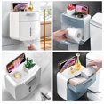 thumbnail image 3 of Porta Rollo de Papel Higiénico, Gran Capacidad Dispensador de Toallas de Baño Impermeable con Caja de Almacenamiento, Soporte Papel Higienico de Pared (Gris), 3 of 4