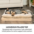 FurHaven Pet Products Embossed Faux Fur & Suede Orthopedic Pillow Top Mattress Pet Bed for Dogs