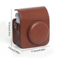 thumbnail image 4 of Stylish Brown Pu Leather Piece Camera Bag Protective Storage Pouch for Instax Mini 12, 4 of 8