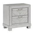 thumbnail image 2 of Steve Silver Montana Rustic Nightstand with Two Drawers and Chevron Design, Gray, 2 of 7