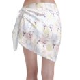 thumbnail image 2 of KLL Hand Drawn Rabbit Print Women's Sarong Coverups Short Bathing Suit Wrap Skirt Beach Wrap Swimsuit Cover Ups, 2 of 6