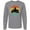 Athletic Heather, variant on Snowmobile Retro Sunset Long Sleeve T-Shirt
