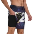 thumbnail image 2 of Balery 2025 Happy New Year 4 Bañador para hombre, shorts de playa de secado rápido con entrepierna y forro de compresión-Large, 2 of 6