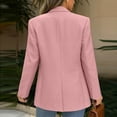 thumbnail image 4 of Women’s Casual Long Sleeve Notched Lapel Blazer Lightweight Single Breasted Work Office Jacket for Daily Wear Pink S, 4 of 5
