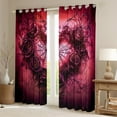 thumbnail image 2 of Manfei Gothic Style Floral Blackout Curtains Set of 2 (38x54 Each),Horror Halloween Spider Webs Curtains and Drapes,Red Flower Living Room Curtains For Teens,Luxury Bedroom Decor, 2 of 6