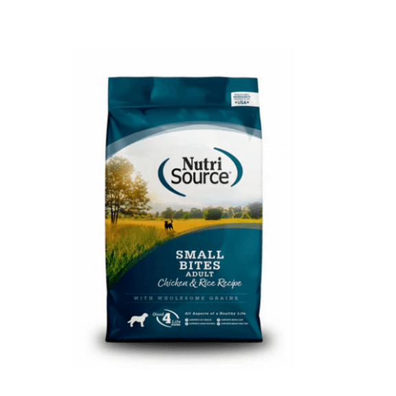 NutriSource Small Bites Chicken & Rice Recipe Dry Dog Food 12 lb