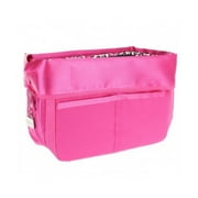 PURSFECTION Purse Organizer with 12 Pockets & Zipper Closure  Pink with Pink Leopard Lining